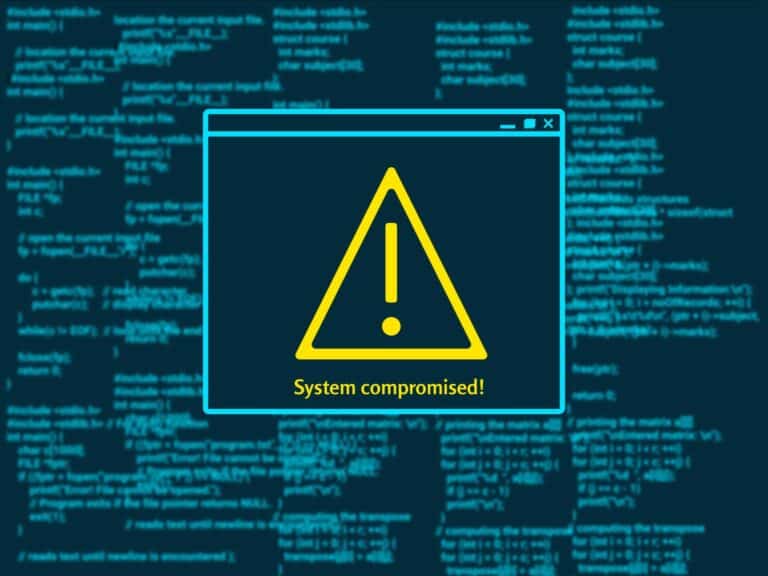 cyber hack on business computer
