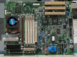 Image of computer motherboard hardware