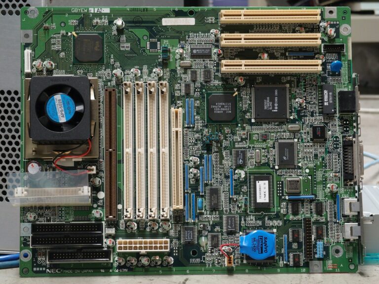 Image of computer motherboard hardware