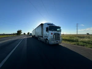 Freight truck on a highway